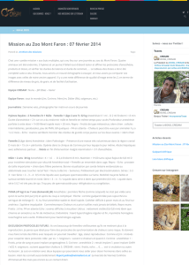 Mission au Zoo Mont Faron : 07 février 2014
