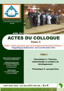 actes du colloque - Université d`Abomey