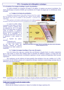 P.Tp14. la formation de la lithosphère océanique