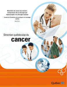 Résection du cancer du rectum : comparaison de la