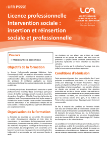 Licence professionnelle Intervention sociale : insertion et réinsertion
