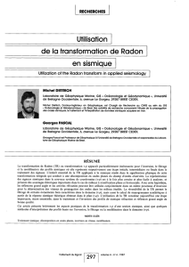 Utilisation de la transformation de Radon en sismique