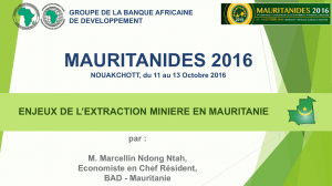 Session 3 - Ministère du Pétrole, de l`Energie et des Mines