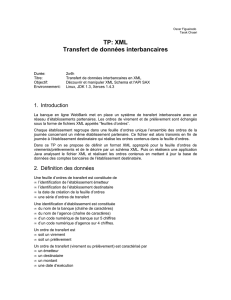 TP: XML Transfert de données interbancaires