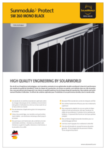 HigH Quality EnginEEring by SolarWorld SW 260 Mono blaCK