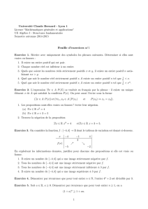 Feuille d`exercices n  1 - Licence de mathématiques Lyon 1