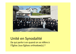 Unité en Synodalité