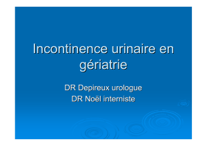 Incontinence urinaire en