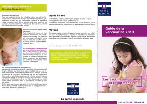 Guide de la vaccination 2013