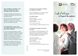 Code d`ethique - Institut de Cardiologie de Montréal