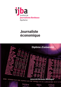 Journaliste économique - Université Bordeaux Montaigne