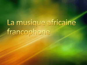 La musique africaine francophone