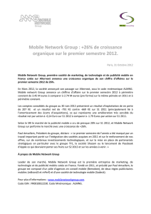 Mobile Network Group : +26% de croissance organique sur le
