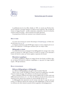 Instructions aux auteurs 2010 - Maison franco
