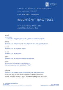 immunité anti-infectieuse