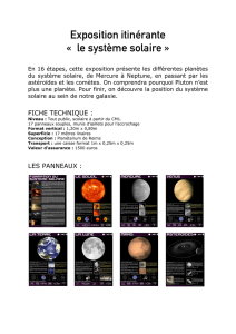 Exposition itinérante Â le système solaire Ê