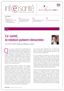 L`e-santé, la relation patient réinventée - Alsace e