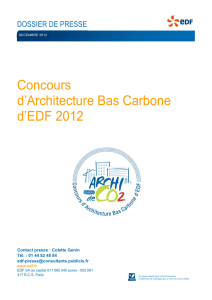Concours d`Architecture Bas Carbone d`EDF 2012