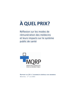 MQRP Rapport annuel 2015 - Médecins québécois pour le régime