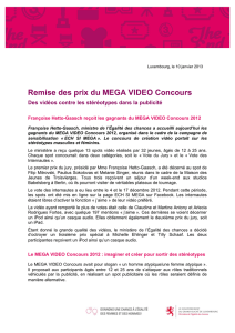 Remise des prix du MEGA VIDEO Concours Des vidéos