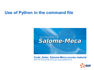 Code_Aster, Salome-Meca course material