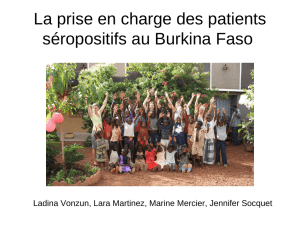 La prise en charge des patients séropositifs au Burkina Faso