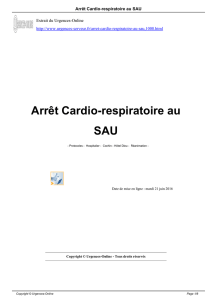 Arrêt Cardio-respiratoire au SAU - Urgences
