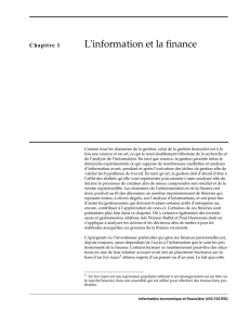 L`information et la finance