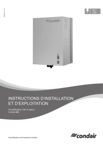 Instructions d`installation et d`exploitation Condair EC