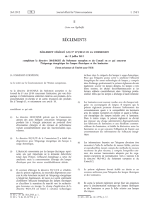 RÈGLEMENT DÉLÉGUÉ (UE) No 874/2012 - EUR-Lex