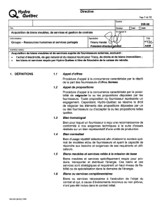 directive 08 - Acquisition de biens meubles, de services et gestion