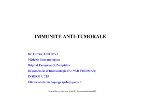 immunite anti-tumorale - Les pages Web de Adrien Six