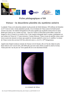 Fiche pédagogique n°09 Venus - la deuxième planète du