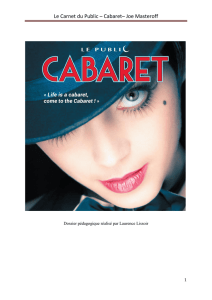 Le Carnet du Public – Cabaret– Joe Masteroff