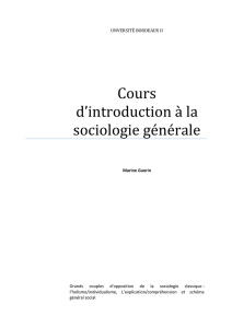 Cours d`introduction à la sociologie générale