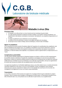 Maladie à virus Zika - CGB - Laboratoire de biologie médicale
