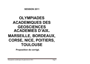 Corrigé du sujet 2011 - Académie de Toulouse
