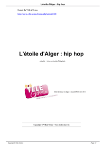 L`étoile d`Alger : hip hop
