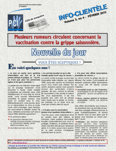 Info-clientèle, Vol. 3, no 4, Février 2013