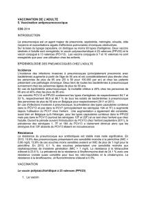 VACCINATION DE L`ADULTE 5. Vaccination antipneumococcique