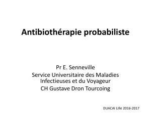 Antibiothérapie probabiliste - Infectio