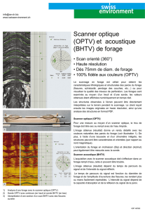 Scanner optique (OPTV) et acoustique (BHTV) de forage