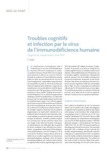 Troubles cognitifs et infection par le virus de l`immunodéficience