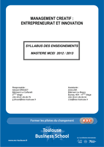 management creatif : entrepreneuriat et innovation