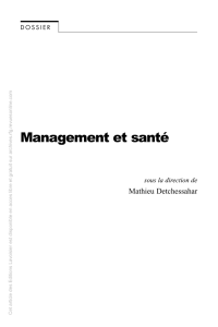 Management et santé - Revue Française de Gestion