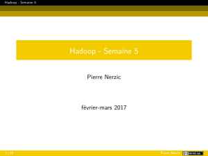 Hadoop - Semaine 5