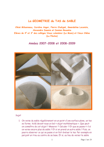 La géométrie du tas de sable