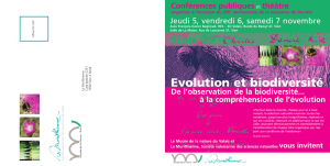 Evolution et biodiversité Sion 09