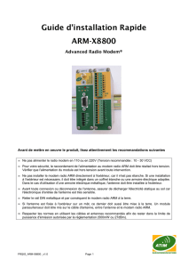 Guide d`installation Rapide ARM-X8800