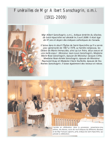 Funérailles de Mgr Albert Sanschagrin, omi